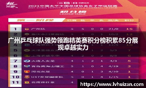 广州乒乓球队强势领跑精英赛积分榜积累85分展现卓越实力
