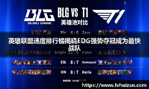 英雄联盟速度排行榜揭晓EDG强势夺冠成为最快战队